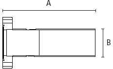 CF to 7740 Pyrex - S.S. Glass Adapters