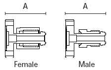 CF to Male-Female VCR Adapters