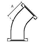 ISO Elbows 45 Degree Radius with Tangent