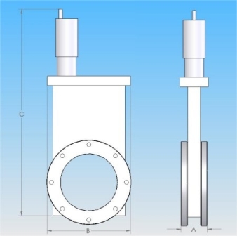 ISO Aluminum Bonnet Pneumatic Gate Valves